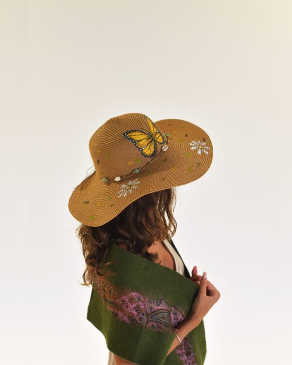 Letné slamené klobúky (Butterfly)